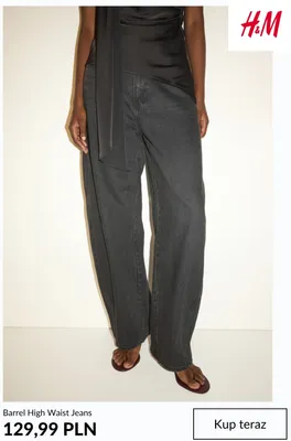 Jeansy Barrel High Waist H & M promocja w H&M