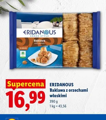 Baklawa z orzechami włoskimi Eridanous promocja w Lidl