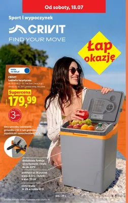 Lodówka turystyczna Crivit 29 l promocja w Lidl