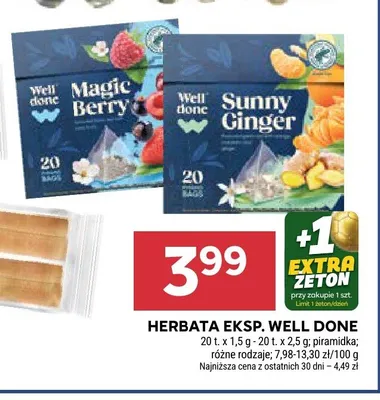 Herbata ekspresowa Well Done Sunny Ginger promocja w Stokrotka