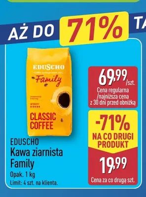 Kawa ziarnista Family Eduscho promocja w Aldi
