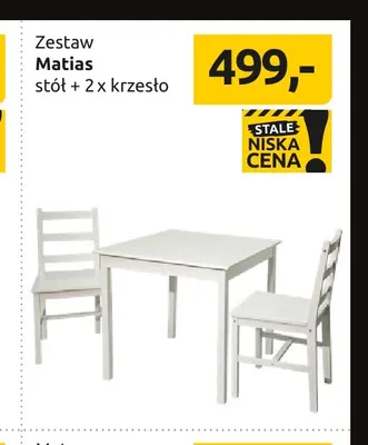 Zestaw Matias stół + 2 krzesła promocja w Black Red White