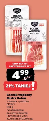 Boczek wędzony Mistrz Rohus promocja w Netto