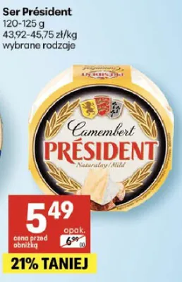 Ser Camembert Président naturalny promocja w Delikatesy Centrum