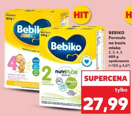Formuła na bazie mleka 2, 3, 4, 5 promocja w Kaufland