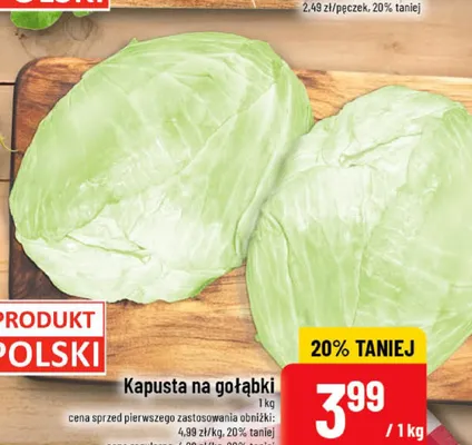 Kapusta na gołąbki promocja w POLOmarket