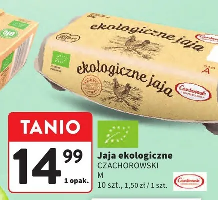 Jaja ekologiczne 10 szt., 1,50 zł / 1 szt. promocja w Intermarche