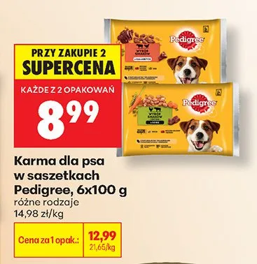 Karma dla psa w saszetkach Pedigree promocja w Biedronka