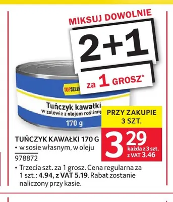 Tuńczyk kawałki w oleju Topseller promocja w Selgros
