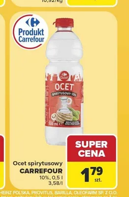 Ocet spirytusowy Carrefour 10% promocja w Carrefour