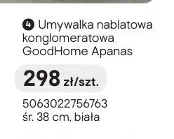 Umywalka nablatowa konglomeratowa GoodHome Apanas promocja w Castorama