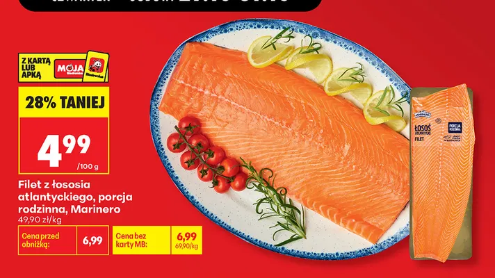 Filet z łososia atlantyckiego porcja rodzinna Marinero promocja w Biedronka