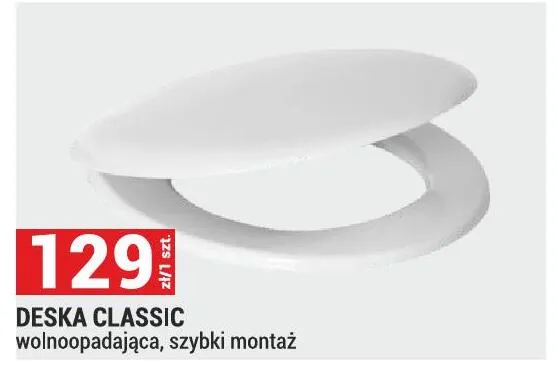 Deska CLASSIC wolnoopadająca, szybki montaż promocja w Merkury Market