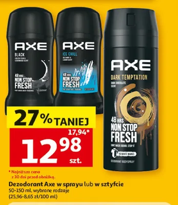 Dezodorant Axe Dark Temptation promocja w Auchan