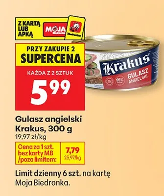 Gulasz angielski promocja w Biedronka