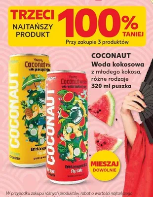 Woda kokosowa z młodego kokosa Coconaut promocja w Kaufland