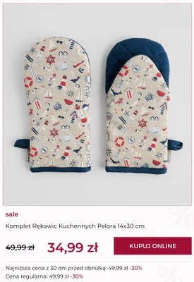 Komplet rękawic kuchennych home&you Pelora 14x30 cm promocja w home&you