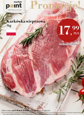 Karkówka wieprzowa promocja w Market Point