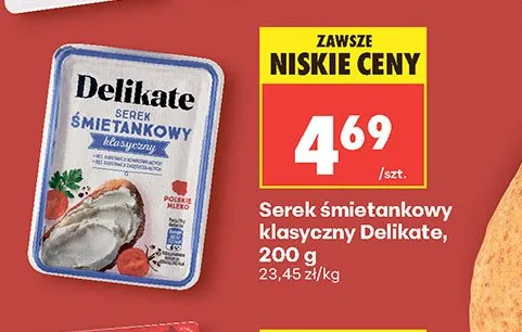 Serek śmietankowy klasyczny Delikate promocja w Biedronka