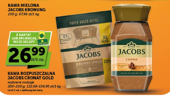 Kawa rozpuszczalna Jacobs Crema promocja w Groszek