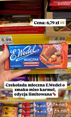 Czekolada mleczna o smaku miso karmel, edycja limitowana promocja w Dino