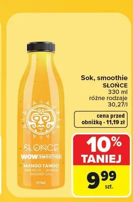 Sok smoothie Mango Tango Słońce promocja w Carrefour Market
