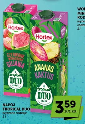Napój Hortex Tropical DUO czerwone winogrono gujawa promocja w Groszek