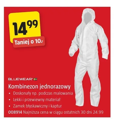 Kombinezon jednorazowy BLUEWEAR promocja w Jula