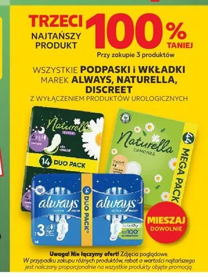 Podpaski Always Ultra Night rozmiar 3 promocja w Kaufland