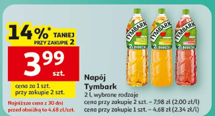 Napój, wybrane rodzaje promocja w Auchan