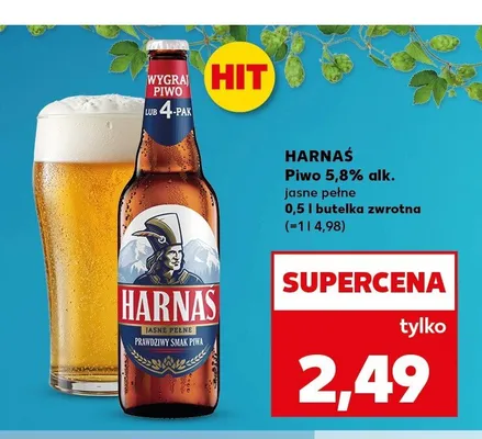 Piwo Harnaś Jasne Pełne promocja w Kaufland
