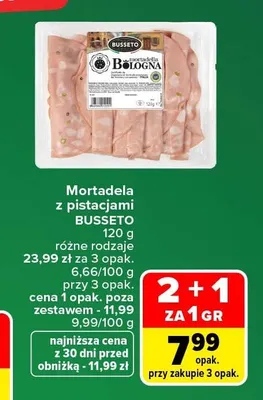 Mortadela z pistacjami Busseto promocja w Carrefour