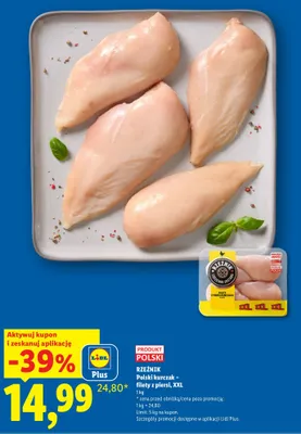 Filety z piersi kurczaka Rzeźnik XXL promocja w Lidl