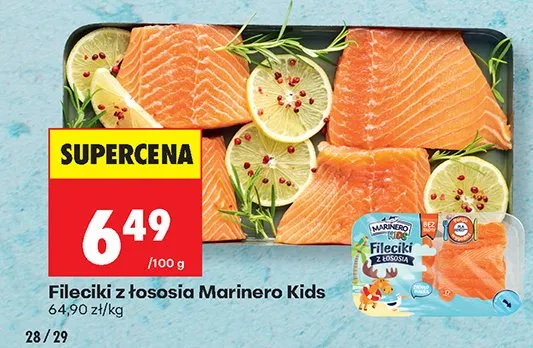 Fileciki z łososia Marinero Kids promocja w Biedronka