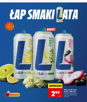 Piwo bezalkoholowe Lech Free Smoczy Owoc promocja w Biedronka