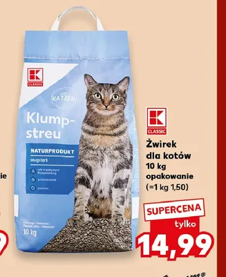 Żwirek dla kotów K-Classic promocja w Kaufland