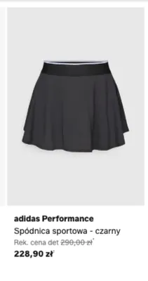 Spódnica sportowa Adidas Performance czarna promocja w Lounge by Zalando