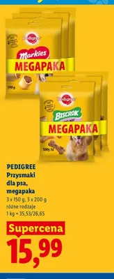 Przysmaki dla psa megapaka Pedigree Markies 3-pak promocja w Lidl