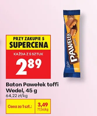 Baton Pawełek toffi Wedel promocja w Biedronka