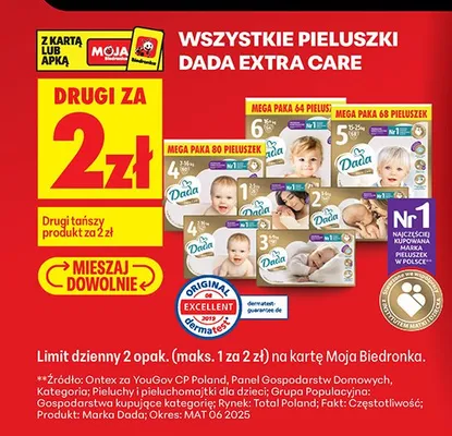 Pieluszki Mega Paka 64 szt. promocja w Biedronka