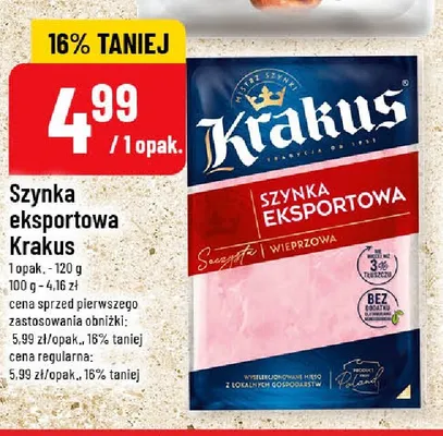 Szynka eksportowa Krakus promocja w POLOmarket