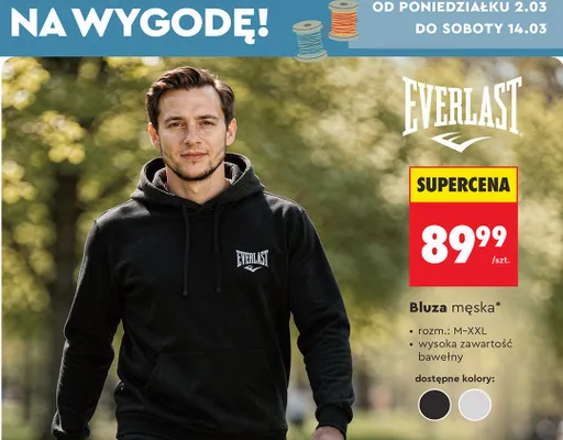 Bluza męska rozpinana rozm. s-xxl promocja w Biedronka