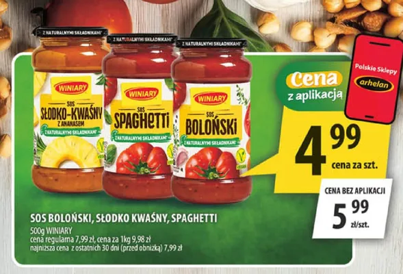 Sos boloński Winiary promocja w Arhelan