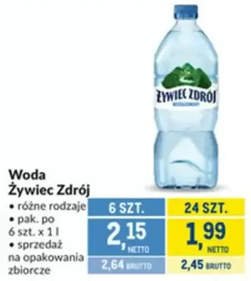 Woda Żywiec Zdrój promocja w Makro