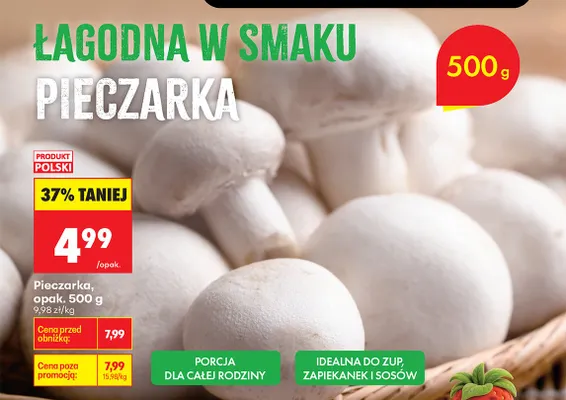 Pieczarka polska promocja w Biedronka