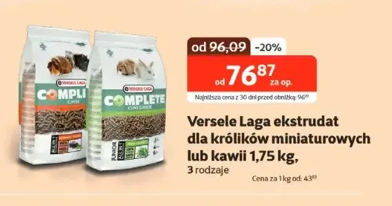 Ekstrudat dla królików miniaturowych lub kawii promocja w KAKADU