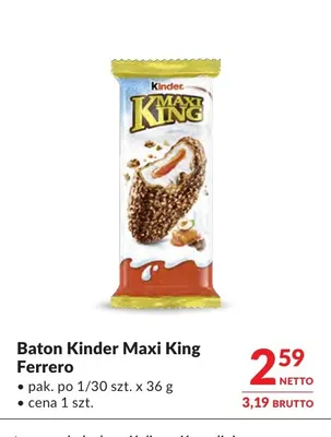 Baton Kinder Maxi King Ferrero promocja w Makro