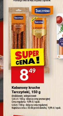 Kabanosy oryginalne Tarczyński roślinne promocja w Twój Market