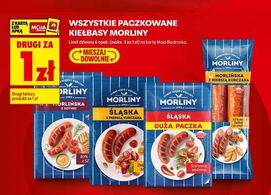 Kiełbasa Śląska z piersią kurczaka Morliny promocja w Biedronka