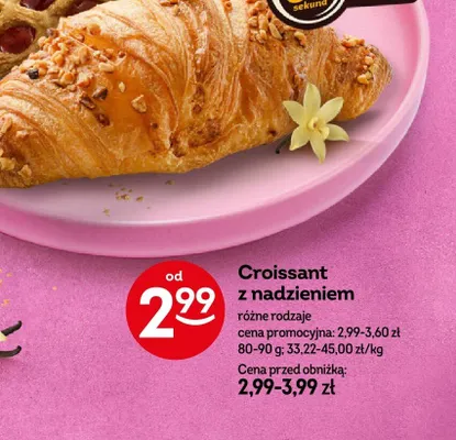 Croissant z nadzieniem promocja w Żabka